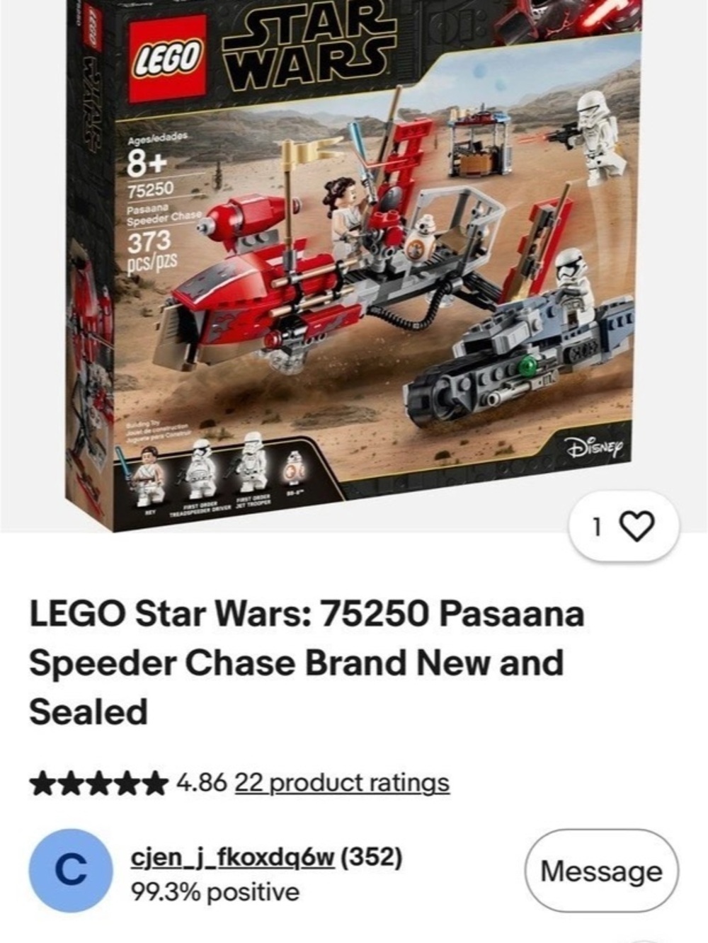 LEGO Pasaana Speeder Chase Sealed Building Set